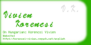 vivien korencsi business card